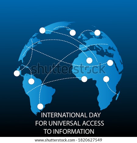 illustration vector for international day for universal access to information concept.