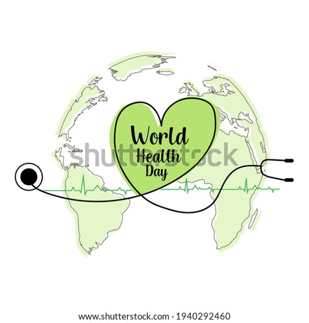 world health day concept. illustration vector