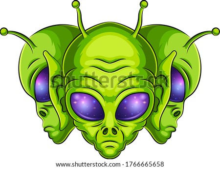 Alien mascot logo vector illustration