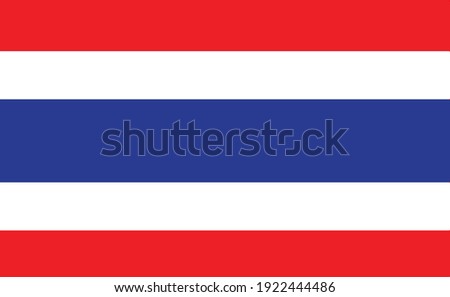 
Thailand national flag , Vector Official state symbol 
