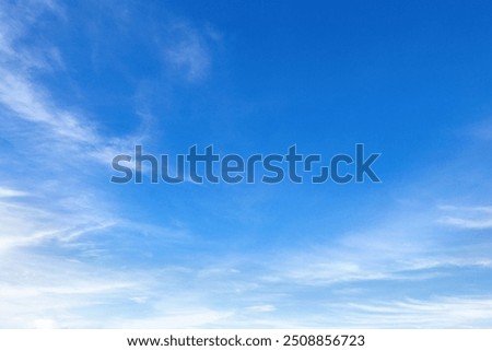 Image, Stock Photo Summer evening atmosphere in the beer garden with a view past leaves over a chain of lights into the sky.