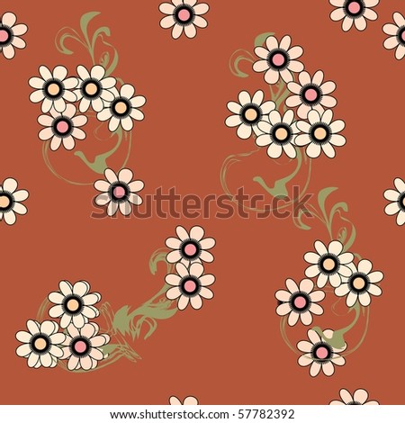 Brown Flower Pattern Powerpoint Templates - Free Pattern Design