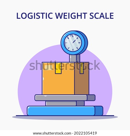 Logistic Weight Scale Cartoon Vector Illustration. Logistics Icon Concept Isolated.