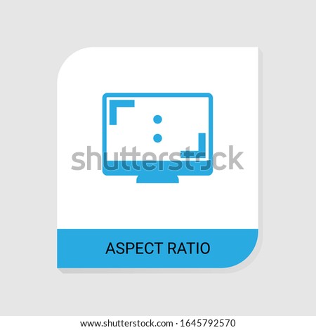 Editable filled Aspect Ratio icon from Video Streaming icons category. Isolated vector Aspect Ratio sign on white background