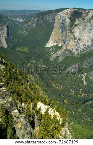 All you can see hiking your way to Taft Point in Yosemite Park, California, USA