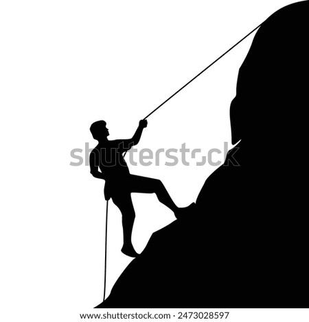 rock climbing silhouette design. extreme sport icon, sign and symbol.