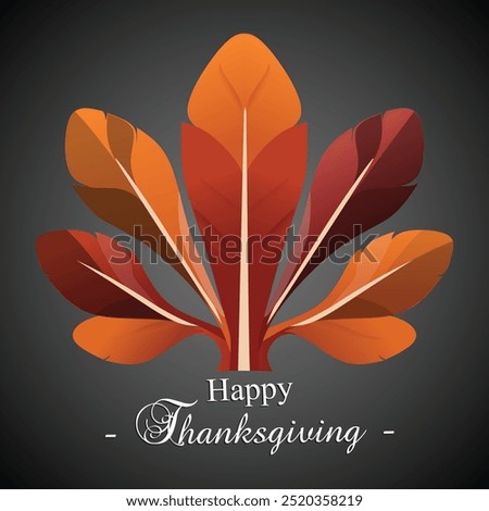 simple turkey feather logo symbolizing Thanksgiving Day