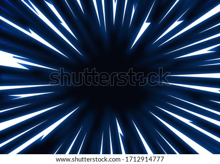 Vector Explosion Background with Shiny Thunderbolts. Abstract Glowing Energy Electric Effect