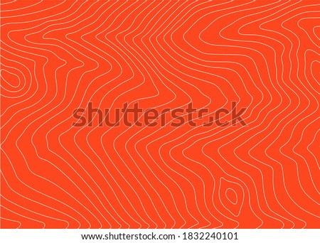 Abstract Seamless Pattern with Salmon Fish Fillet Texture. Vector Background for Fish Packaging, Sushi Restaurants and Menu Design