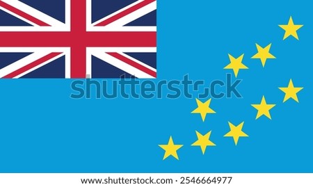 Tuvalu Flag Illustration Premium Quality High Resolution 300DPI