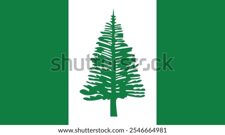 Norfolk Island Flag Illustration Premium Quality High Resolution 300DPI