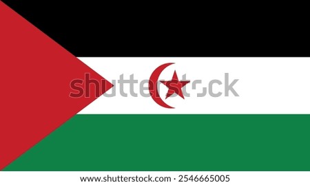 Western Sahara Flag Illustration Premium Quality High Resolution 300DPI