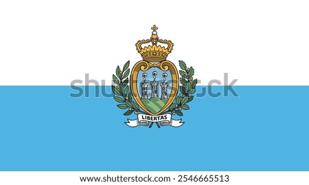 San Marino Flag Illustration Premium Quality High Resolution 300DPI