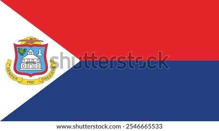 Sint Maarten Flag Illustration Premium Quality High Resolution 300DPI