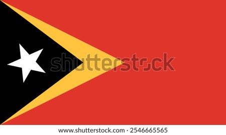 Timor Leste Flag Illustration Premium Quality High Resolution 300DPI