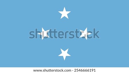 Micronesia Flag Illustration Premium Quality High Resolution 300DPI