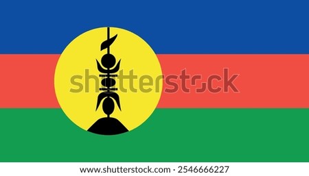 New Caledonia Flag Illustration Premium Quality High Resolution 300DPI