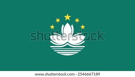 Macau Flag Illustration Premium Quality High Resolution 300DPI