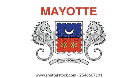 Mayotte Flag Illustration Premium Quality High Resolution 300DPI