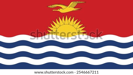 Kiribati Flag Illustration Premium Quality High Resolution 300DPI