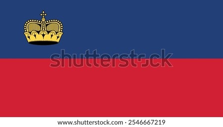 Liechtenstein Flag Illustration Premium Quality High Resolution 300DPI