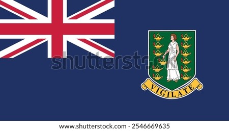 British Virgin Islands Flag Illustration Premium Quality High Resolution 300DPI