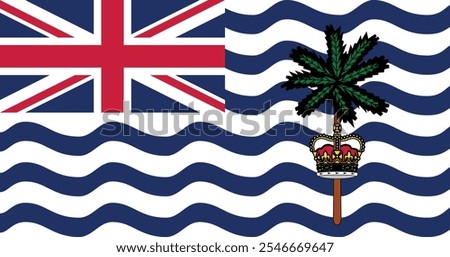 British Indian Ocean Territory Flag Illustration Premium Quality High Resolution 300DPI