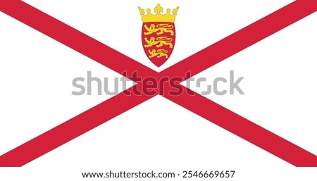 Jersey Flag Illustration Premium Quality High Resolution 300DPI