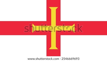 Guernsey Flag Illustration Premium Quality High Resolution 300DPI