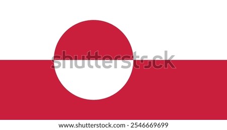 Greenland Flag Illustration Premium Quality High Resolution 300DPI