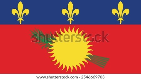 Guadeloupe Flag Illustration Premium Quality High Resolution 300DPI