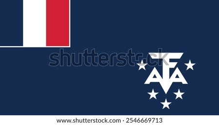 French Southern And Antarctic Lands Flag Illustration Premium Quality High Resolution 300DPI