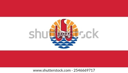 French Polynesia Flag Illustration Premium Quality High Resolution 300DPI