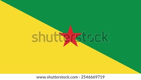 French Guiana Flag Illustration Premium Quality High Resolution 300DPI