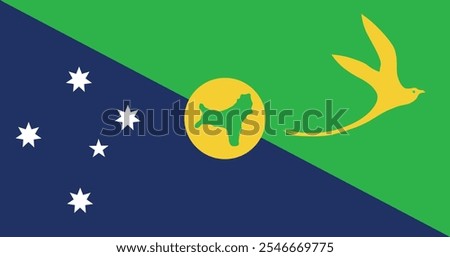 Christmas Island Flag Illustration Premium Quality High Resolution 300DPI