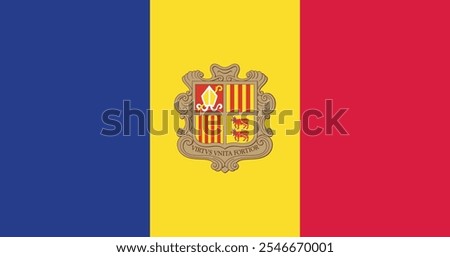 Andorra Flag Illustration Premium Quality High Resolution 300DPI