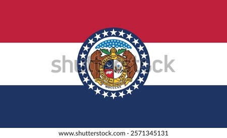 Missouri US State Flag Vector Illustration