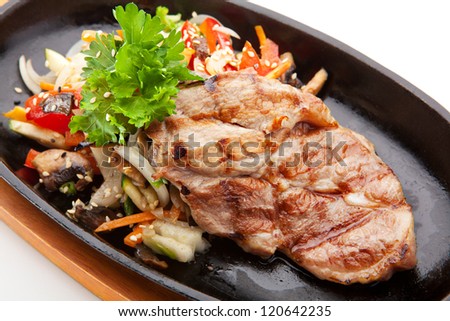 Grilled Foods - BBQ Pork with Vegetables