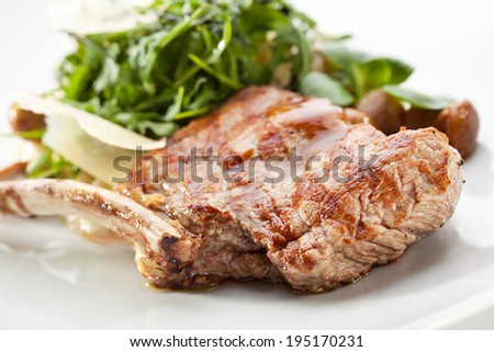 Pork Chop with Fresh Salad