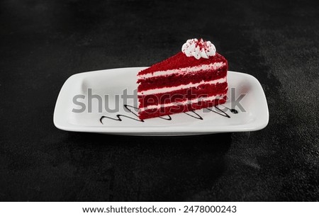 Similar – Image, Stock Photo Red velvet cake with candles