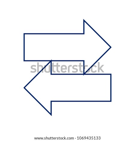 Two arrows left-right sign. Vector. Flat style black icon on white.