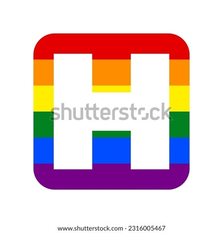 Medical sign. Rainbow gay LGBT rights colored Icon at white Background. Illustration.