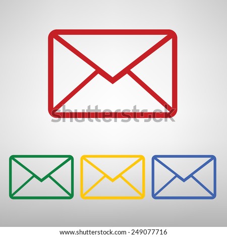 icon of letter. Vector illustration