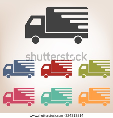 Delivery sign illustration set