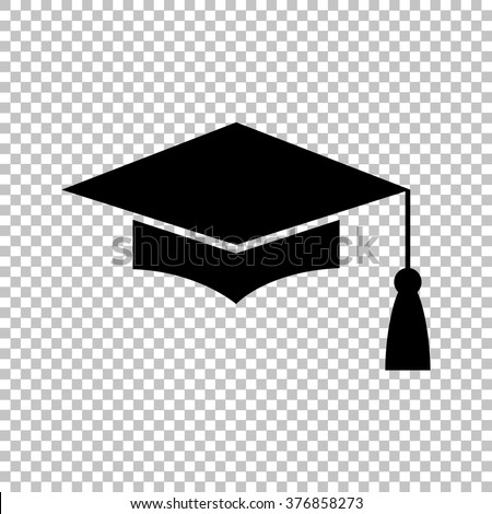 Mortar Board or Graduation Cap, Education symbol. Flat style icon vector illustration.