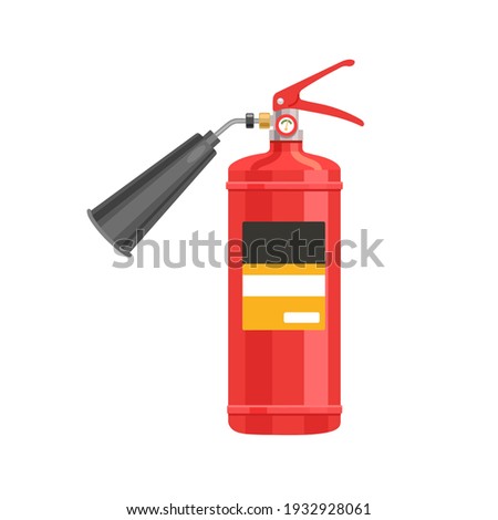 Fire extinguisher. Flat vector illustration isolated on white background. Icon.