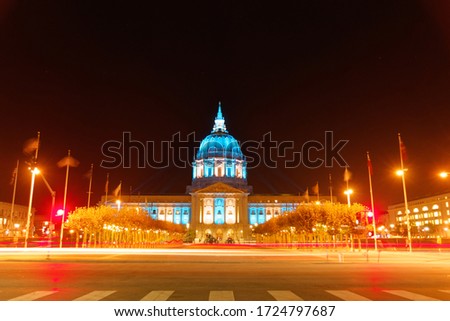 San Francisco City Hall at night Photo stock © 