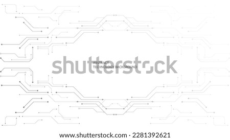 Grey white Abstract technology background, Hi tech digital connect, communication, High technology concept
