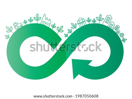 Circular Economy Symbol - Sustainable Story Line