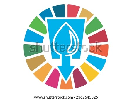 The Global Goals Sustainability Development 6 Six Clean Water Sanitation Multicolor